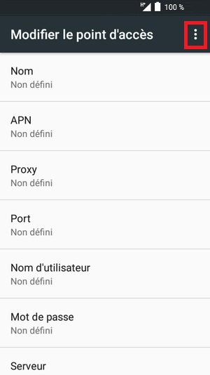 Créer un point d’accès Internet manuellement (APN)
